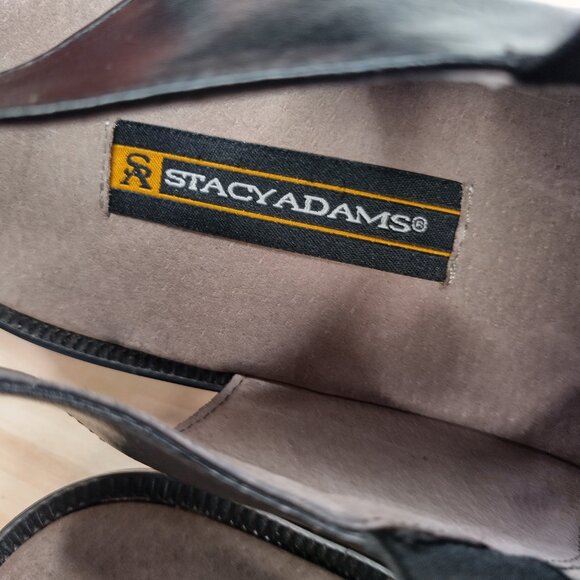 STACY ADAMS Black Closed Toe Slingback Leather Sandals Shoes Men US 15M - Picture 10 of 12